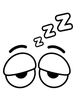 Free printable Sleepy Cartoon Eyes With Zzz coloring page