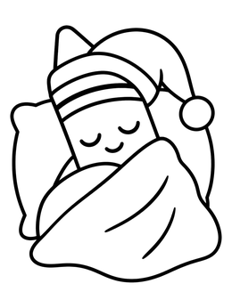 Free printable Sleepy Crayon In Bed coloring page