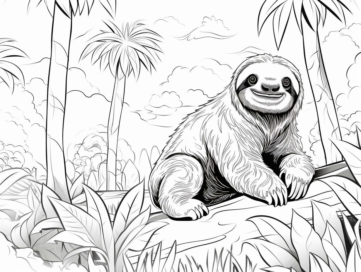 Sloth Coloring Pages for Adults: Top 19 Free Printable Designs