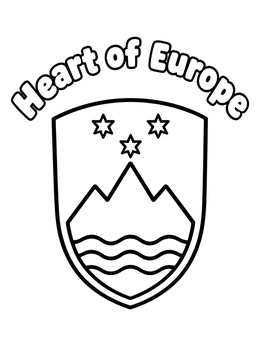 Free printable Slovenian Coat Of Arms Emblem coloring page