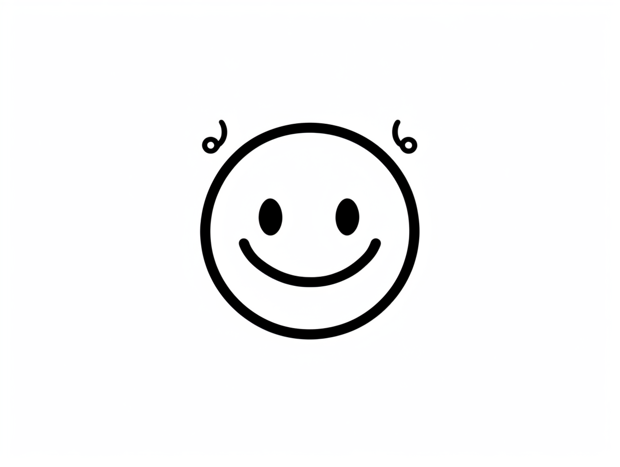 Smiley Faces For Kids - Coloring Page