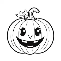 Cute Jack-o'-Lantern Coloring Book cover page