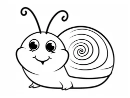 Friendly Snail With Swirly Shell