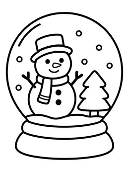 Snowglobe Coloring Book cover page