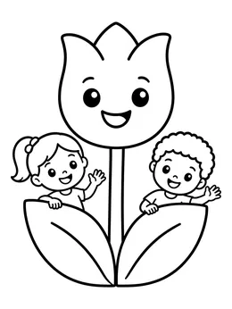 Tulip Coloring Book cover page