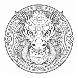 Downloadable Snake Dragon Coloring Page - Coloring Page