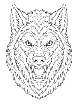 Werewolf Coloring Book for Adults cover page
