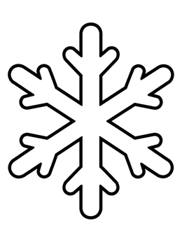 Free printable Simple Symmetrical Ice Crystal coloring page
