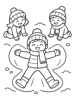 Snowy Day Coloring Book cover page