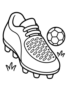 Free printable Soccer Cleat And Small Ball coloring page