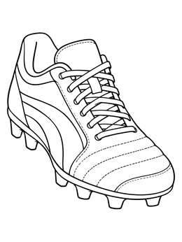 Free printable Soccer Cleat Front View coloring page