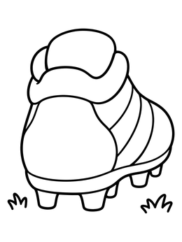 Free printable Soccer Cleat Heel View coloring page
