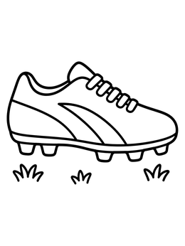 Free printable Soccer Cleat On Grass coloring page