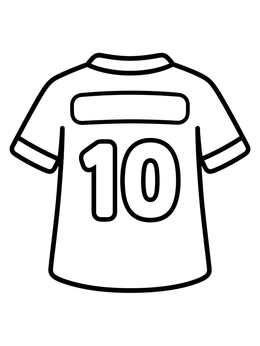 Free printable Soccer Jersey Number Ten coloring page