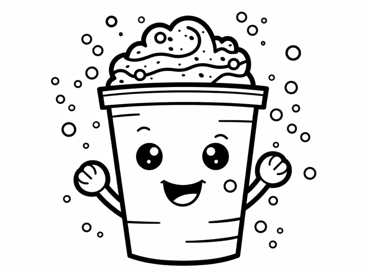 Soda Coloring For Kids - Coloring Page