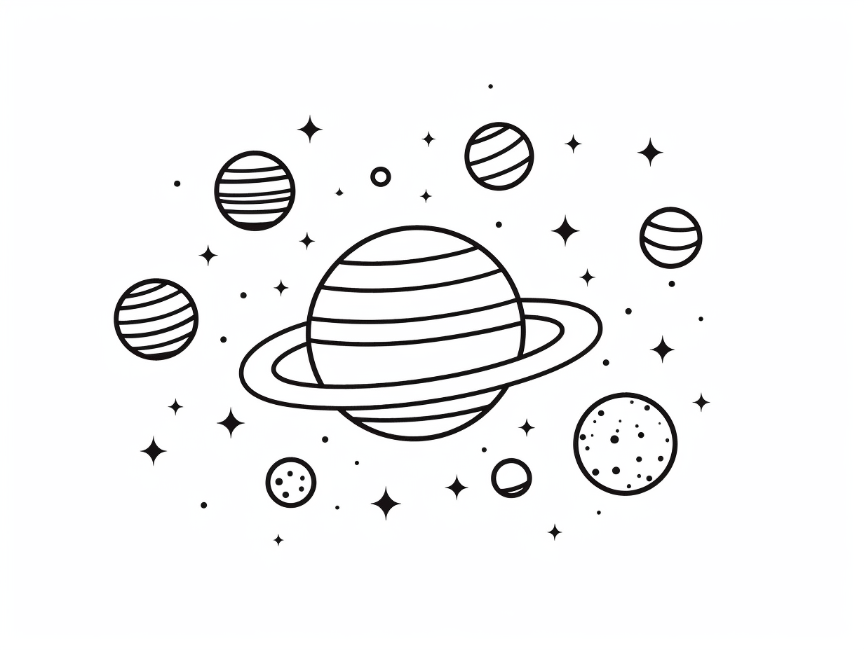 Solar System Exploration Coloring Page