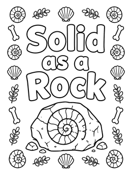 Free printable Solid As A Rock Ammonite Fossil coloring page
