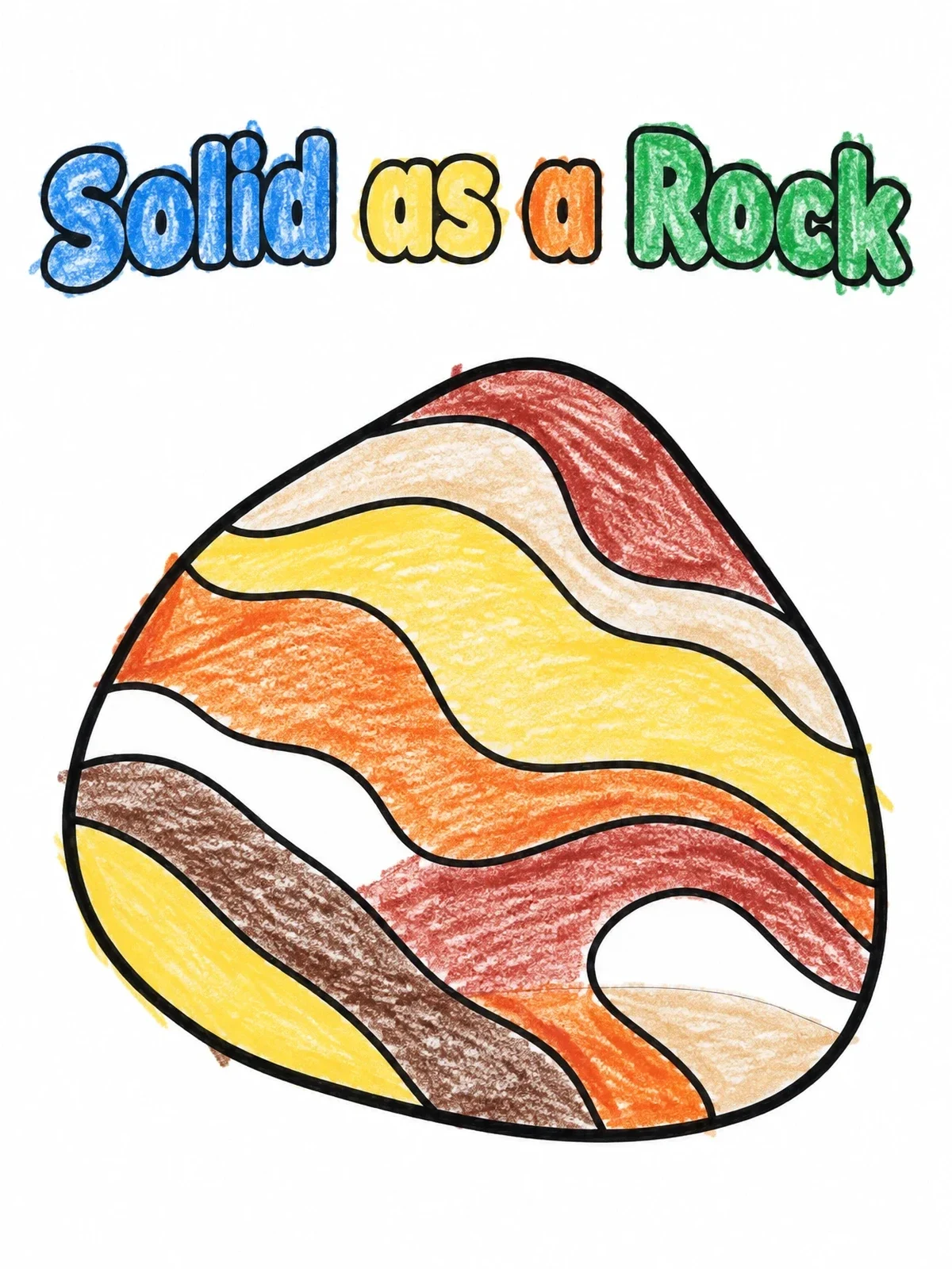Colored example of the Solid As A Rock Jasper Stone coloring page