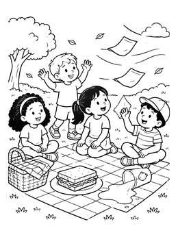 Free printable Picnic States Of Matter Fun coloring page