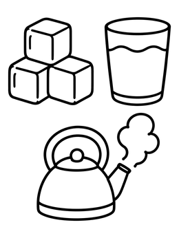 Free printable Three States Of Matter Science Set coloring page