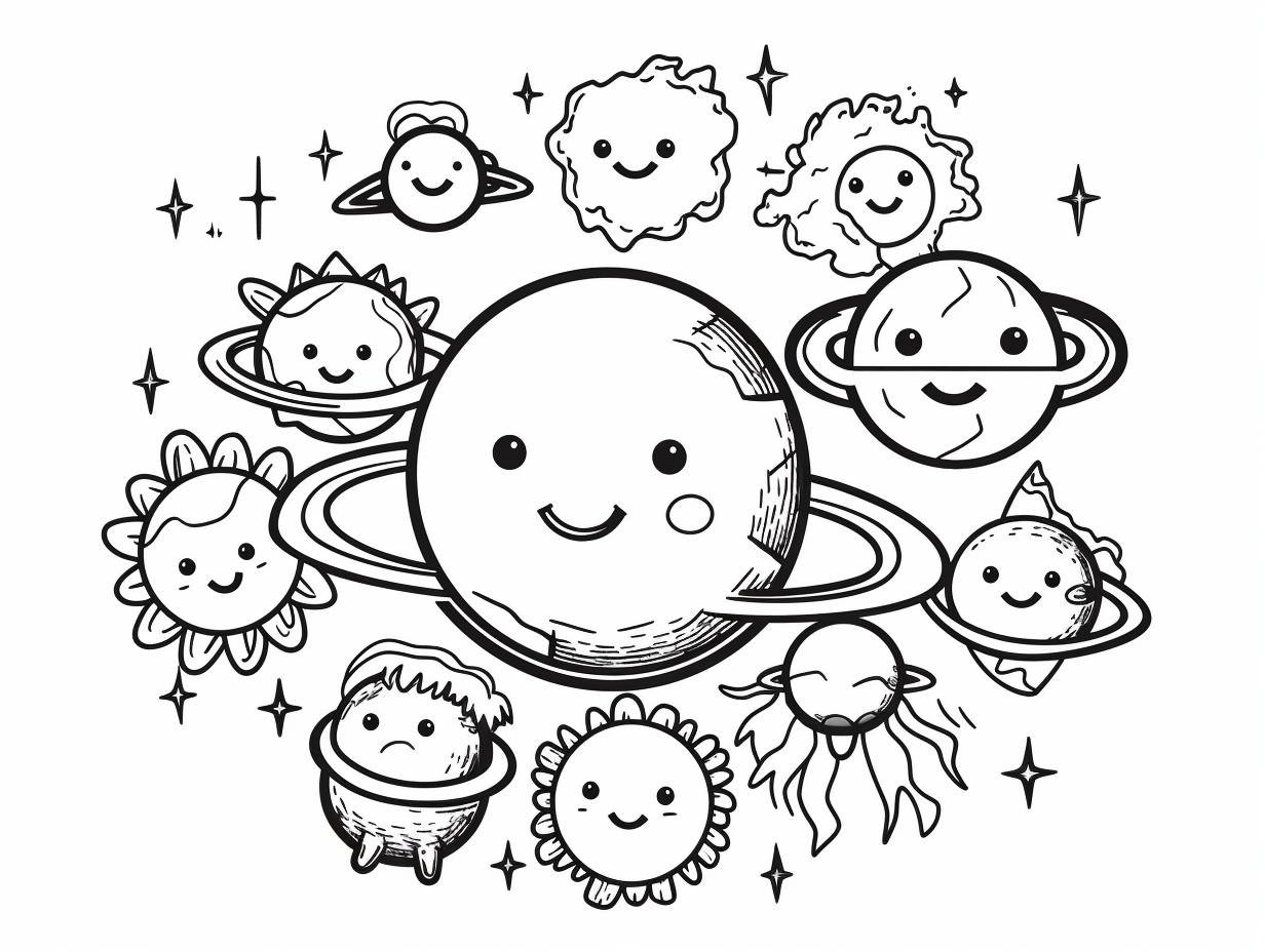 Space Adventure Coloring Picture - Coloring Page