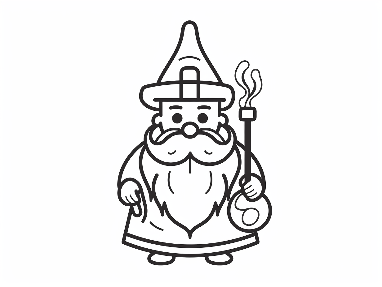 Spectacular Wizard Coloring Page - Coloring Page