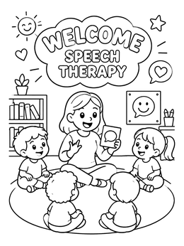 Free printable Speech Therapy Classroom Circle Time coloring page