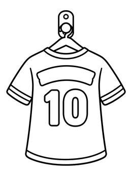 Free printable Sports Jersey On Locker Hook coloring page