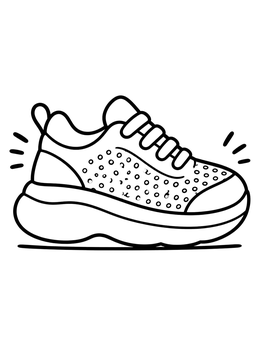 Free printable Sporty Running Shoe coloring page