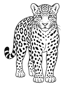 Free printable Majestic Spotted Jaguar coloring page