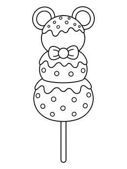 Free printable Stacked Bear Cake Pop coloring page