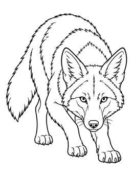 Free printable Stalking Coyote Looking Ahead coloring page