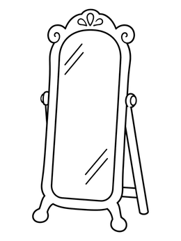Free printable Standing Full Length Floor Mirror coloring page