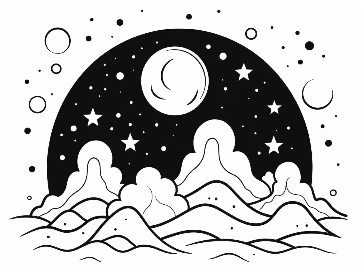 Night Sky Galaxy Coloring Pages Top 61 Free Printable Designs