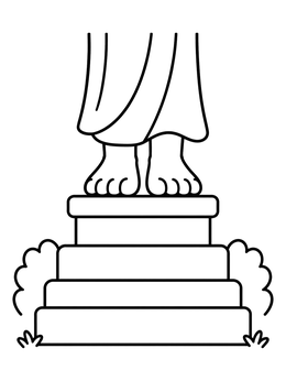 Free printable Statue Of Liberty Feet On Pedestal coloring page