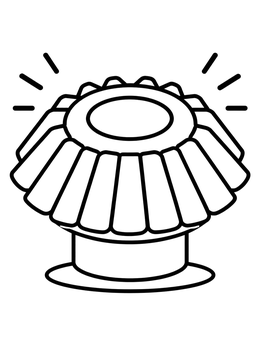 Free printable Simple Bevel Gear Illustration coloring page