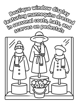 Free printable Boutique Window Display Mannequins coloring page