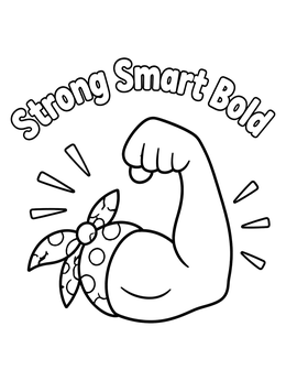 Free printable Flexing Arm With Bandana coloring page