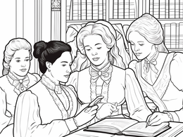 Free printable Strong Women Making History coloring page