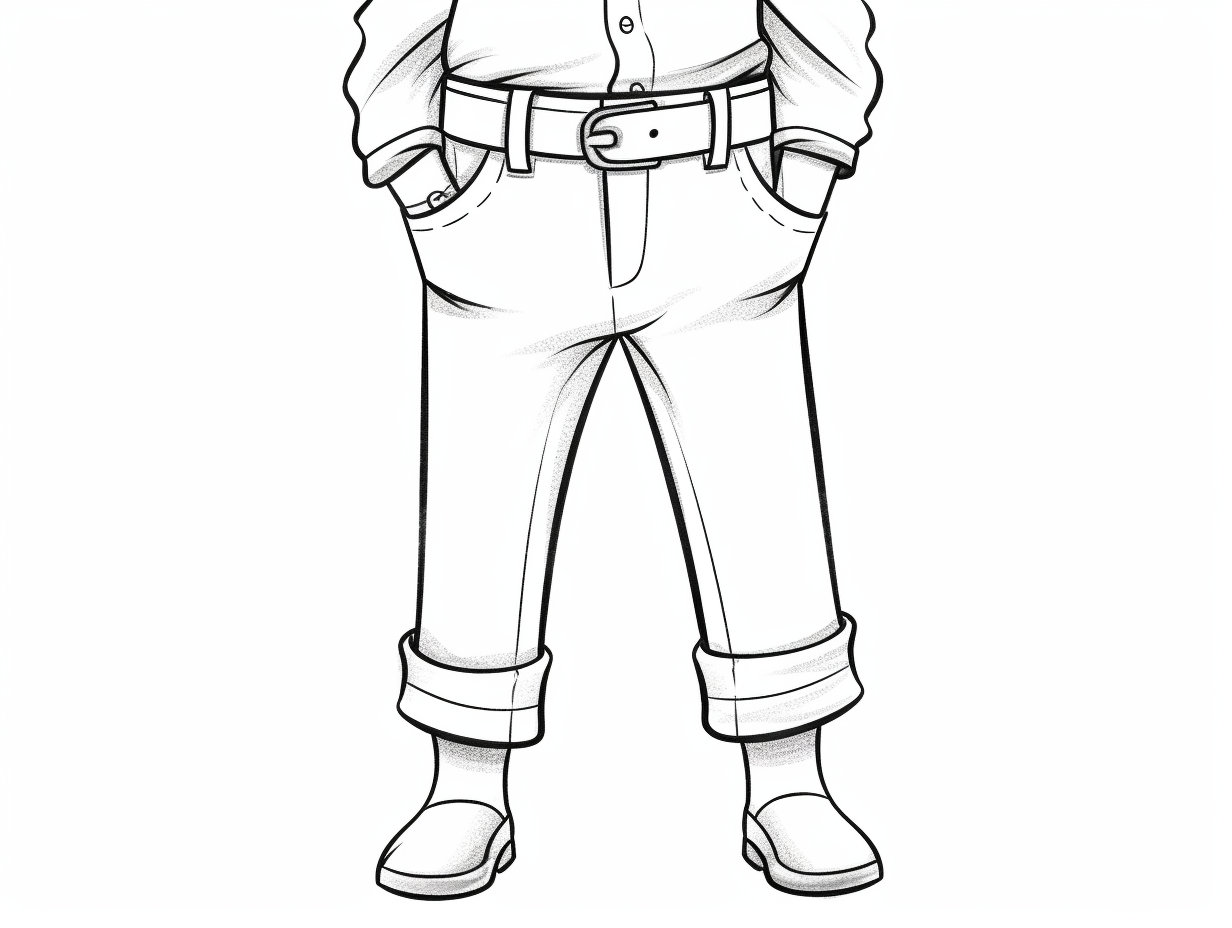 Stylish Pants Coloring Page - Coloring Page