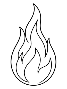 Free printable Stylized Holy Spirit Flame Outline coloring page