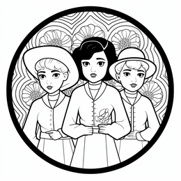 Free printable Suffrage Movement Coloring Page coloring page