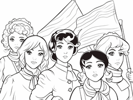 Free printable Suffragettes Coloring Page coloring page