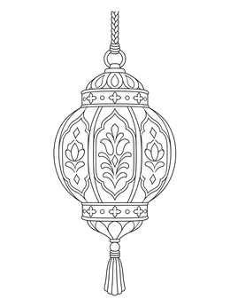 Free printable Decorative Hanging Sukkah Lantern coloring page