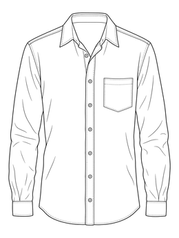 Free printable Casual Button Down Linen Shirt coloring page