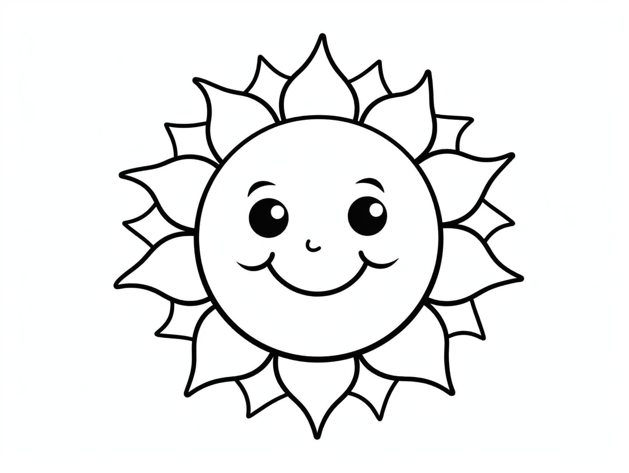 Sun Coloring Page - Coloring Page