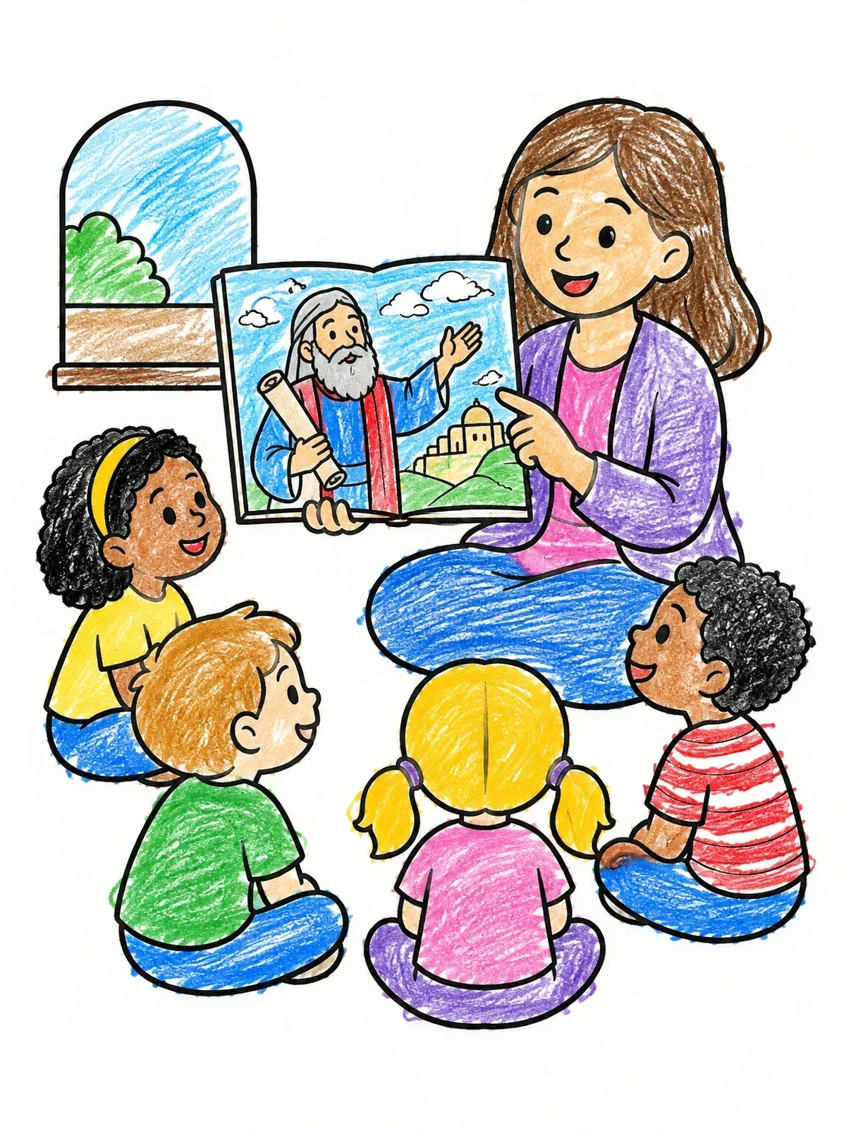 Colored example of the Sunday School Lesson On Prophet Isaiah coloring page