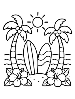 Hawaii coloring pages