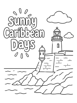 Free printable Sunny Morro Lighthouse Coast coloring page