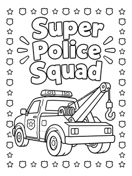 Free printable Super Police Squad Tow Truck coloring page